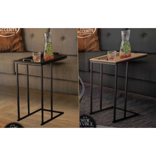 Stolik PRZYSTAWNY Kawowy INDUSTRIALNY TACA LOFT NOWOCZESNY HOME ACCENTS