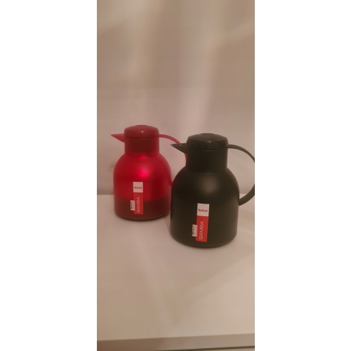 TEFAL SAMBA Czerwony TERMOS KONFERENCYJNY szklany wkład 1L Dzbanek z rączką