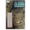 METALICZNA KOLOROWANKA 30 Arkuszy+ 8 KREDKI METALICZNE Craft Sensations 01