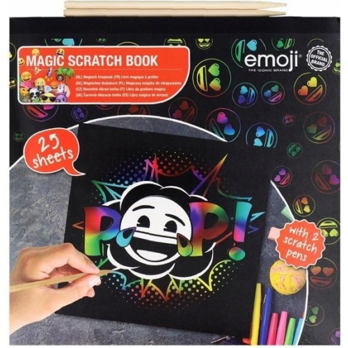MAGIC BOOK KSIĄŻKA DO ZDRAPYWANIA EMOJI Akcesoria Plastyczne 25 str 39