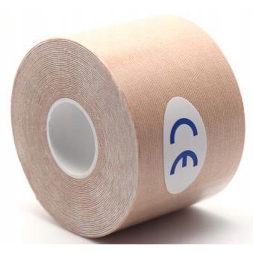 KINESIOTAPING TEJP TAŚMA KINEZJOLOGICZNA FIZJOTERAPEUTYCZNA BEŻOWA TAPE 5m