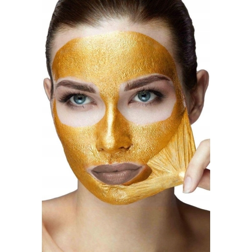ZESTAW 2 SZTUK MASECZEK WYGŁADZAJĄCYCH ZE ZŁOTEM NA TWARZ GOLD PREMIUM MASK