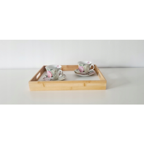 Taca bambusowa Bamboo Tray patera 28 x 38 cm do serwowania kawy przekąsek