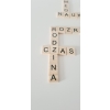 Drewniane klocki literki do gry 200 sztuk scrabble prezent gra towarzyska