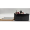 POJEMNIK ORGANIZER DO PRZECHOWYWANIA BAMBUSOWY Z LUSTERKIEM 14x14x7cm