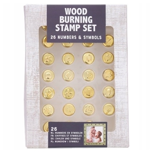 STEMPLE do Wypalania w Drewnie 26 x Numery Symbole