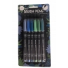 PISAKI PĘDZELKOWEprecyzyjne BRUSH PEN 6 sztuk różne odcienie KALIGRAFII 52