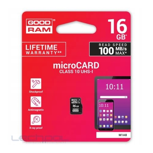 Karta Pamięci Goodram microSD 16GB Class 10 UHS-I