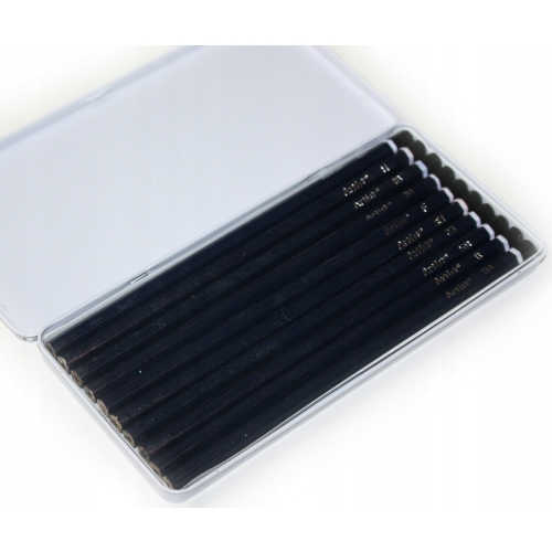 Zestaw dziesięciu ołówków w metalowym etui Gradacja 5B - 2H 10szt Pencil