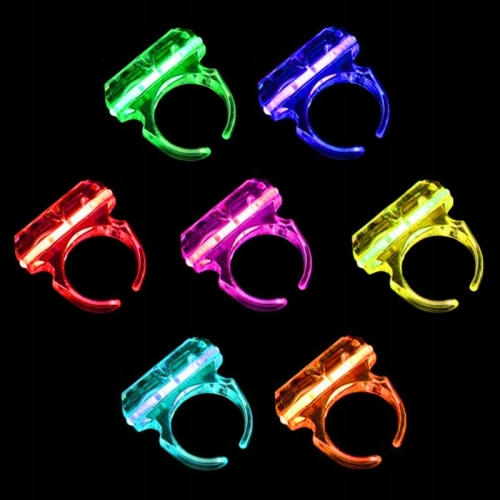 Zestaw świecących gadżetów Pierścionki fluorescencyjne GLOW 6sztuk