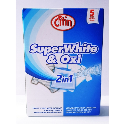 Chusteczki do wybielania 2w1 super biel+odplamiacz Tide+ SUPER WHITE 5szt