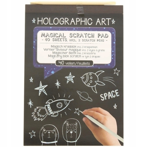 Magiczny zeszyt zdrapka WYDRAPYWANKA HOLOGRAPHIC