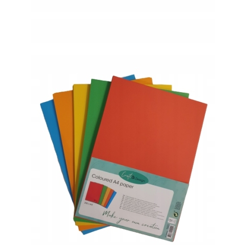 PAPIER kolorowy do druku Coloured A4 250 arkuszy 80 g/m² CRAFT&DESIGN