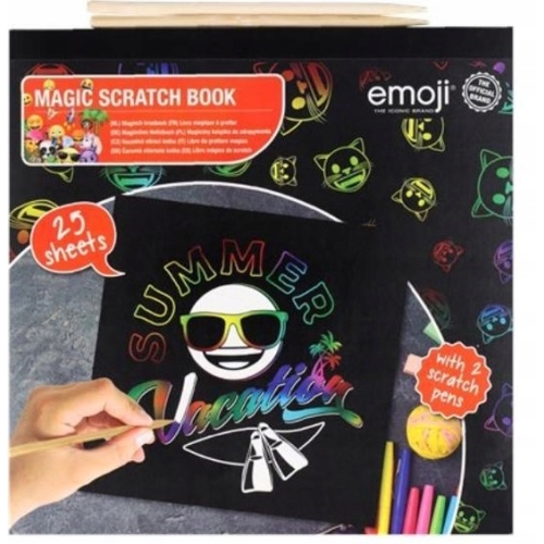 Magiczny zeszyt blok zdrapka WYDRAPYWANKA EMOJI BOOK scrapbooking 46