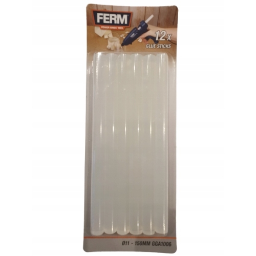 KLEJ DO PISTOLETU NA GORĄCO WKŁADY 11mm 12 SZT w zestawie FERM DIY Home