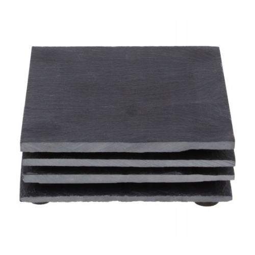 PODSTAWKI pod kubki kufle KAMIENNE SZARE minimalistyczne 4 sztuki 10x10cm
