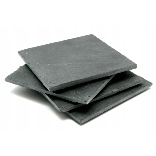 PODSTAWKI pod kubki kufle KAMIENNE SZARE minimalistyczne 4 sztuki 10x10cm