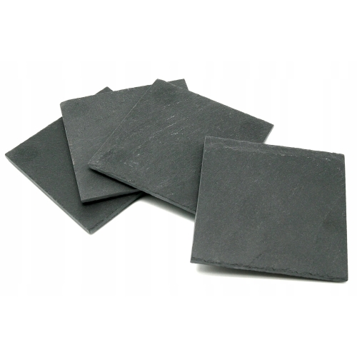 PODSTAWKI pod kubki kufle KAMIENNE SZARE minimalistyczne 4 sztuki 10x10cm