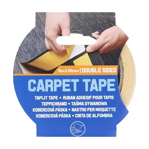 TAŚMA Dywanowa do WYKŁADZIN DYWANÓW 2 stronna 50mm x 10mb MOCNA CARPET TAPE