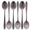 SZTUĆCE CZARNE ZESTAW łyżeczki deserowe 6 sztuk Excellent Houseware DOM