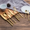 SZTUĆCE ZŁOTE KOMPLET ZESTAW sztućców 16 elementów GLAMOUR HOME DECOR