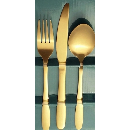 SZTUĆCE ZŁOTE KOMPLET ZESTAW sztućców 16 elementów GLAMOUR HOME DECOR