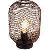 Czarna ażurowa lampa stołowa GLAMOUR loft style 25W wymiary 27x16cm