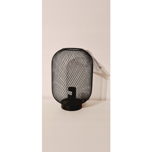Czarna ażurowa lampa stołowa GLAMOUR loft style 25W wymiary 27x16cm