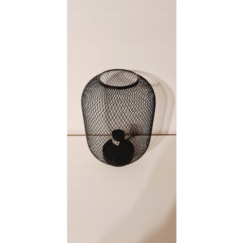 Czarna ażurowa lampa stołowa GLAMOUR loft style 25W wymiary 27x16cm