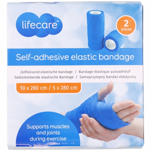 SAMOPRZYLEPNY BANDAŻ ELASTYCZNY LIFECARE wym. 10x280 / 5x280 2 SZT.
