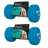 Hantle powlekane/gumowane zestaw 2x3kg Odważnik Ciężarek DUMBBELL niebieski