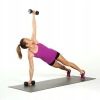 Hantle powlekane/gumowane zestaw 2x3kg Odważnik Ciężarek DUMBBELL niebieski