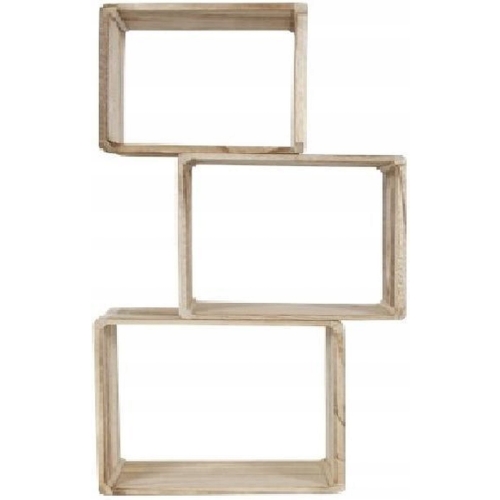 3x DREWNIANY REGAŁ ŚCIENNY CUBE PÓŁKA WISZĄCA Home Decor Accents brzoza