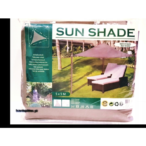Żagiel przeciwsłoneczny ogrodowy parasol 5x5m UPF