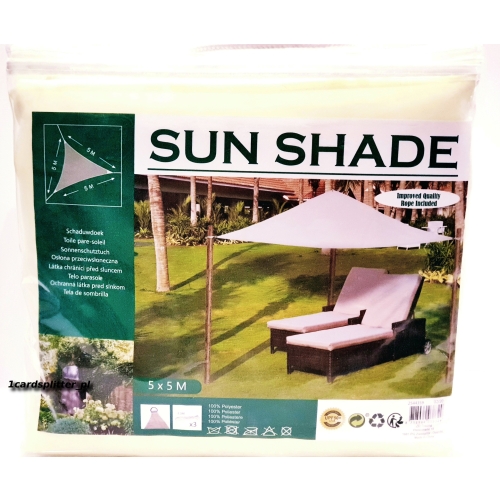 Żagiel przeciwsłoneczny ogrodowy parasol 5x5m UPF