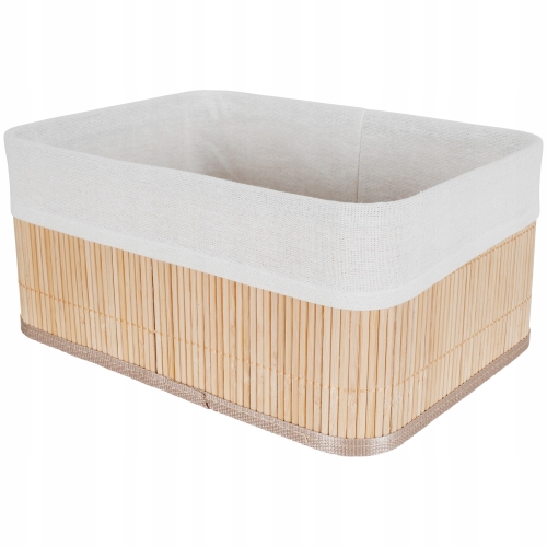 KOSZYK BAMBUSOWY ORGANIZER pudełko naturalny materiał 35x25x16 cm 061