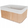KOSZYK BAMBUSOWY ORGANIZER pudełko naturalny jasny materiał 38x27x18 cm 54