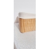 KOSZYK BAMBUSOWY ORGANIZER pudełko naturalny jasny materiał 38x27x18 cm 54