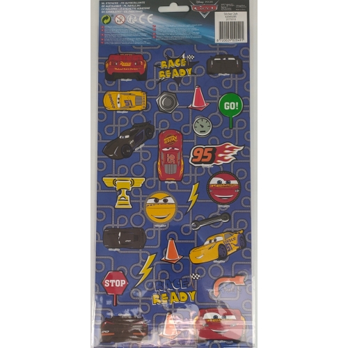 NAKLEJKI ARKUSZ x 2 Auta Cars Zestaw 50 NAKLEJEK wym. 30x15cm 491