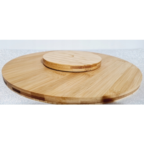 Bambusowa patera obracana na przekąski śr 35 cm Akcesoria kuchenne Home