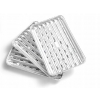 Tacki aluminiowe na Grill prostokątne BBQ piekarnik 34 x 23 x 2,5 cm 3 szt