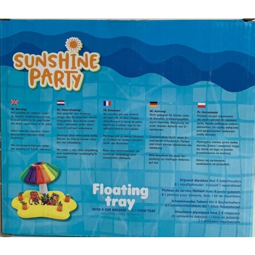 Dmuchany minibar taca na napoje przekąski BAREK PARASOL Sunshine Party