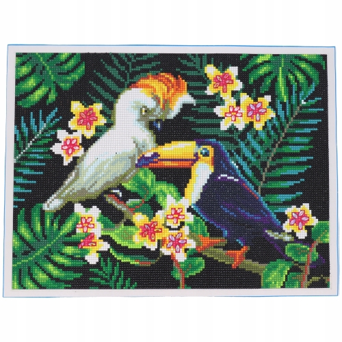Mozaika 5D wyszywanie HAFT DIAMENTOWY WYKLEJANY 30x40 cm PTAKI hobby