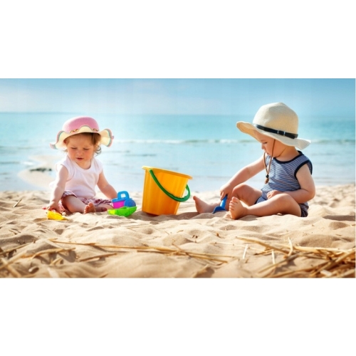 ZESTAW ZABAWEK PLAŻOWYCH DLA DZIECI 5e WIADERKO 38 PREZENT FREE & EASY