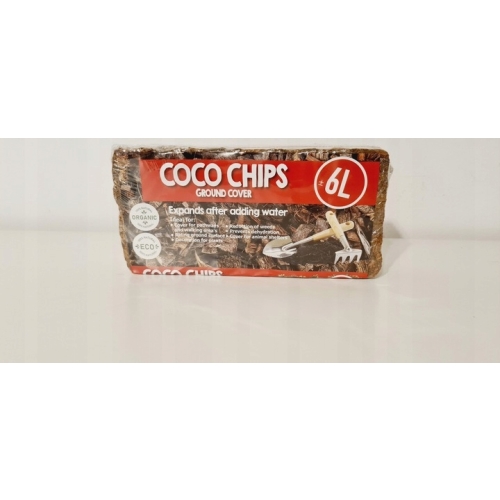 PODŁOŻE KOKOSOWE DO OGRODU WIÓRY ECO COCO CHIPS 6L Organic EKO