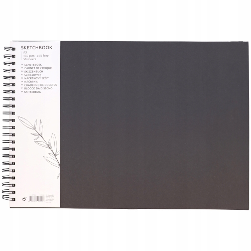 Szkicownik Rysownik Spirala 50 arkuszy A3 130g POZIOMY STECHBOOK A3