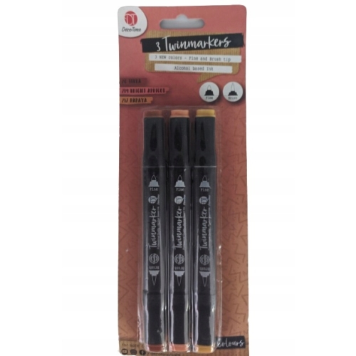 PISAKI ALKOHOLOWE TWINMARKERS 12 PODWÓJNE Zestaw plastyczny DecoTime 431