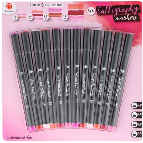 PISAKI DO KALIGRAFII 4 KOLOR 2 4 6 8 mm żółty 472 Akcesoria Plastyczne