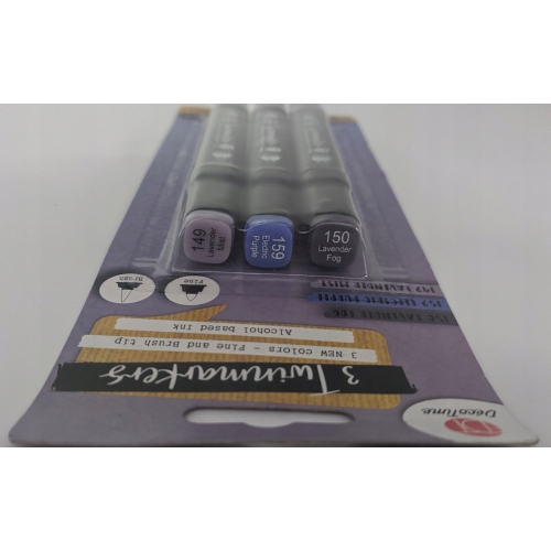 PISAKI MARKERY PODWÓJNE ALKOHOLOWE TWINMARKERS 3 Sztuki FIOLETY 150 149