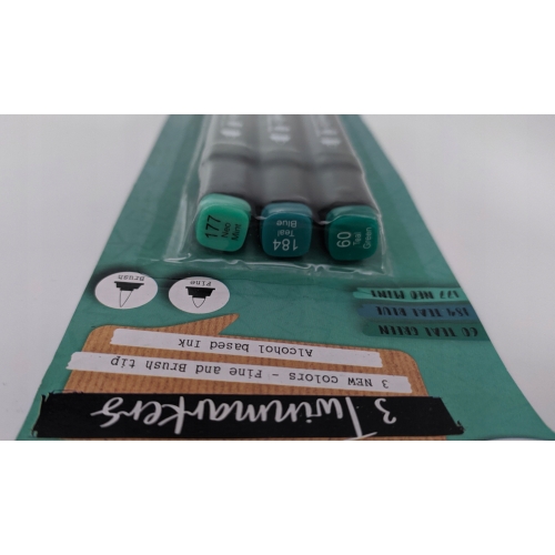 PISAKI MARKERY PODWÓJNE ALKOHOLOWE TWINMARKERS 3 Sztuki 60 177